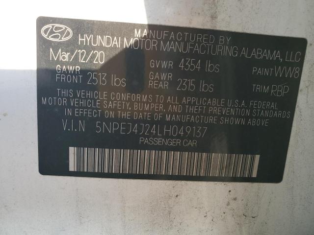 2020 HYUNDAI SONATA SEL #3305557091