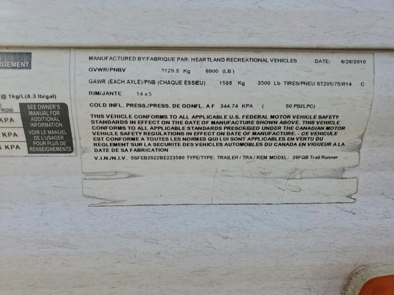 2011 HEARTLAND TRAIL RUNN #3298224028