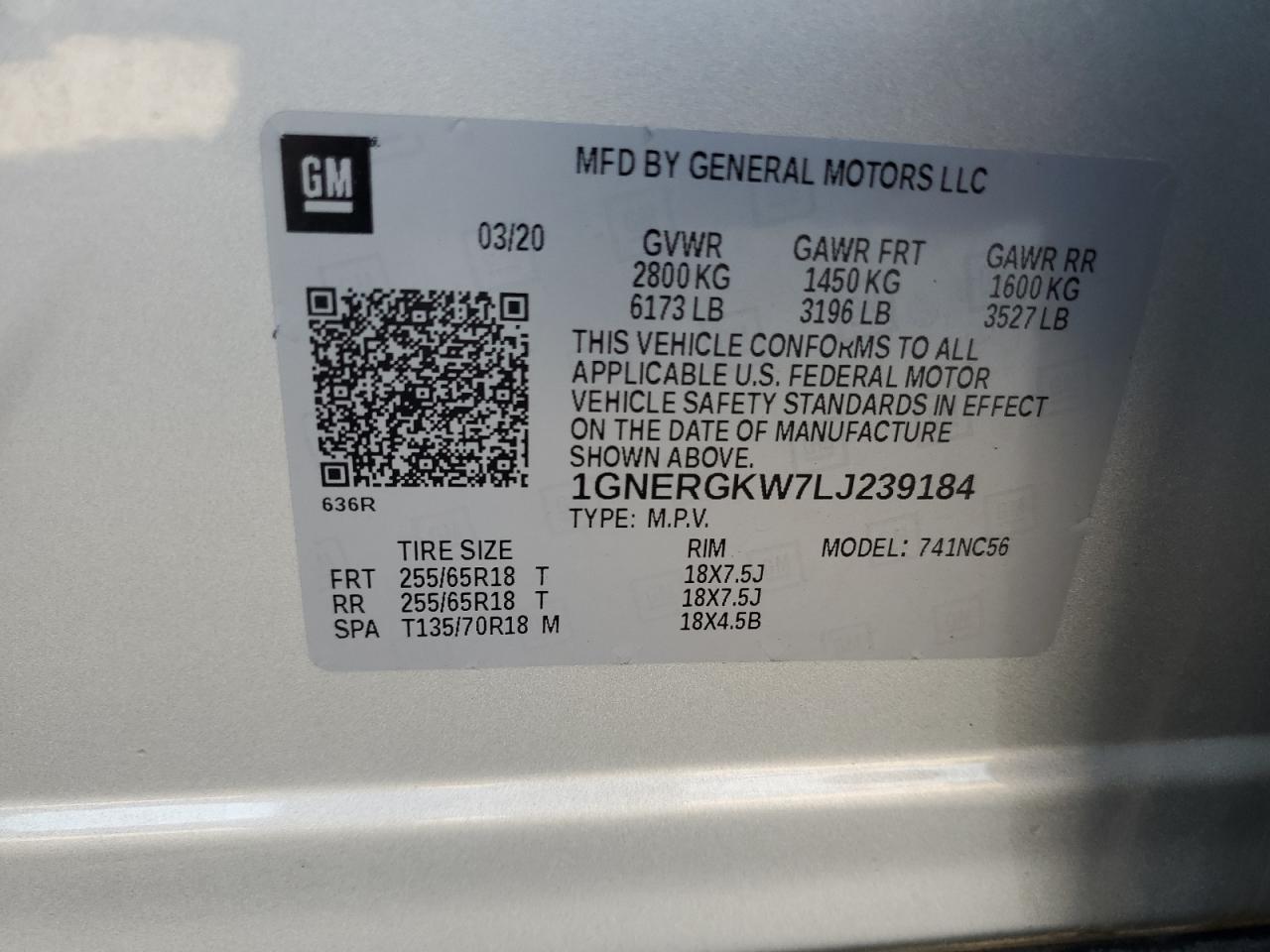 CHEVROLET TRAVERSE LT