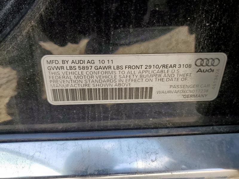 2012 AUDI A8 L QUATT #3298170020