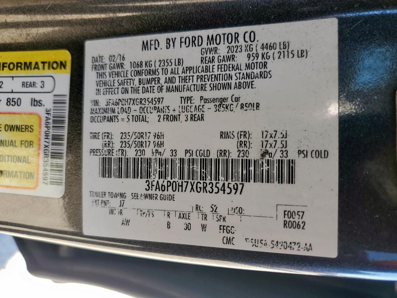 FORD FUSION SE