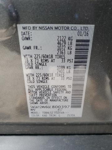 2016 NISSAN ROGUE S #3304671914