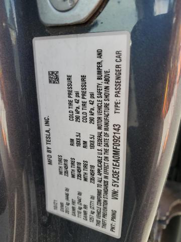 2021 TESLA MODEL 3 #3291431135
