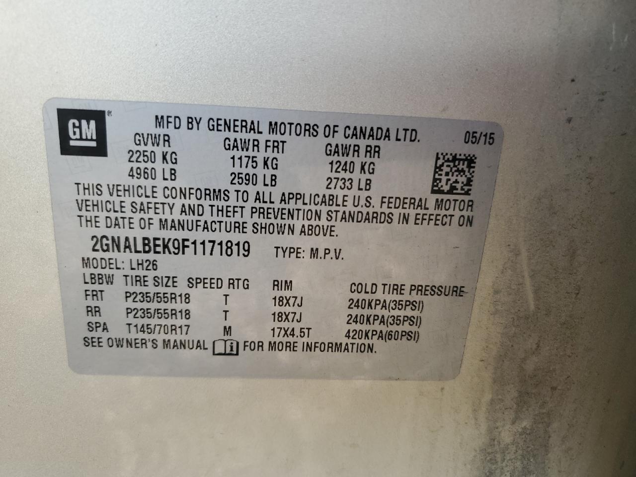 CHEVROLET EQUINOX LT