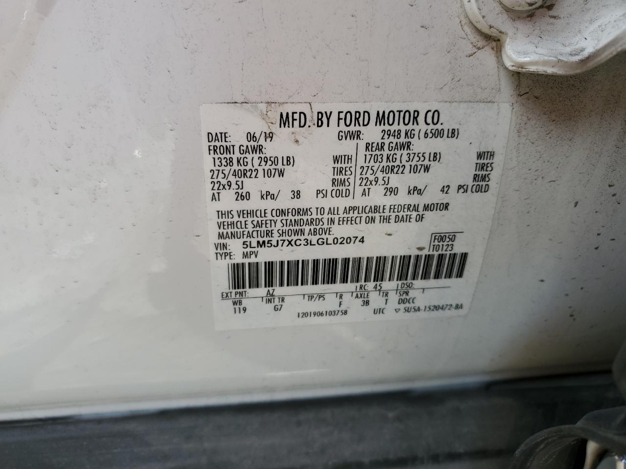 LINCOLN AVIATOR RESERVE