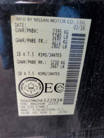 2016 NISSAN MURANO S - 5N1AZ2MH2GN122938