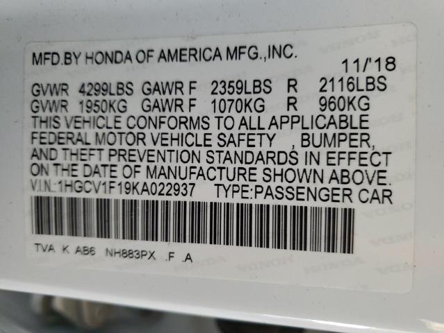 2019 HONDA ACCORD LX #3304534458