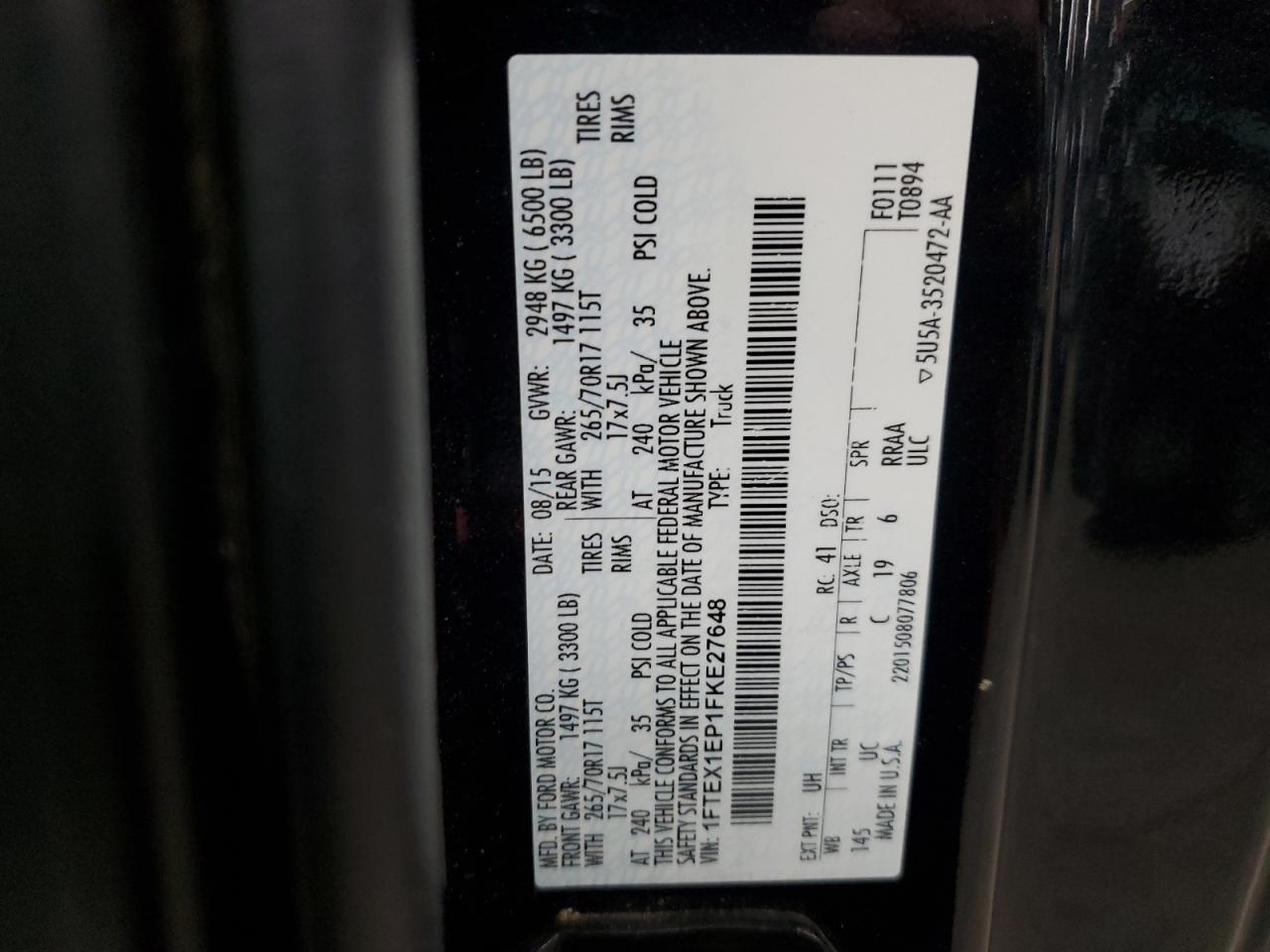 FORD F-150 SUPER CAB