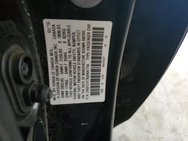 2016 HONDA CIVIC EXL #3309612553
