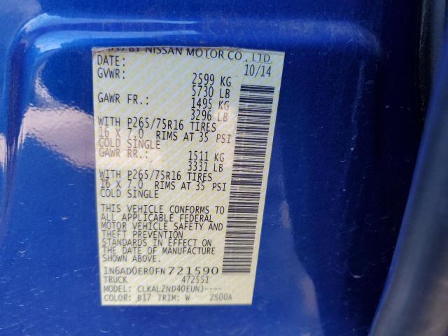 2015 NISSAN FRONTIER S - 1N6AD0ER0FN721590