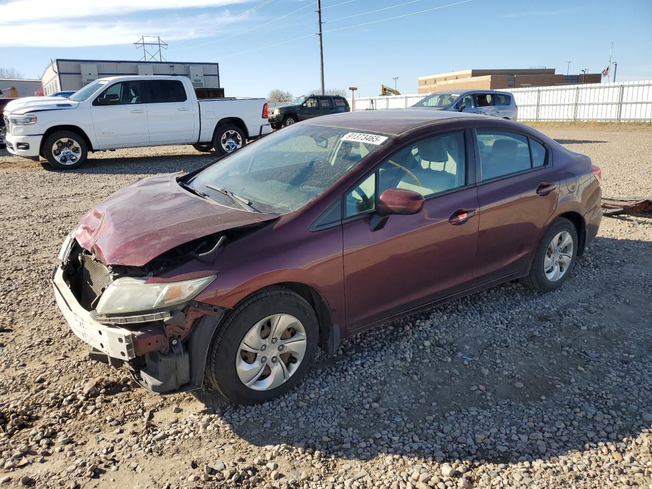 Lot #3287731161 2014 HONDA CIVIC LX