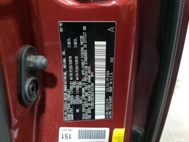 2017 TOYOTA SIENNA XLE #3284791532