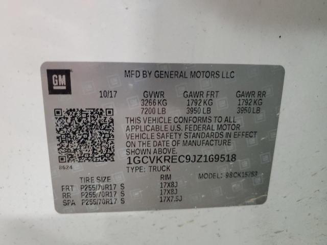 2018 CHEVROLET SILVERADO #3293296434