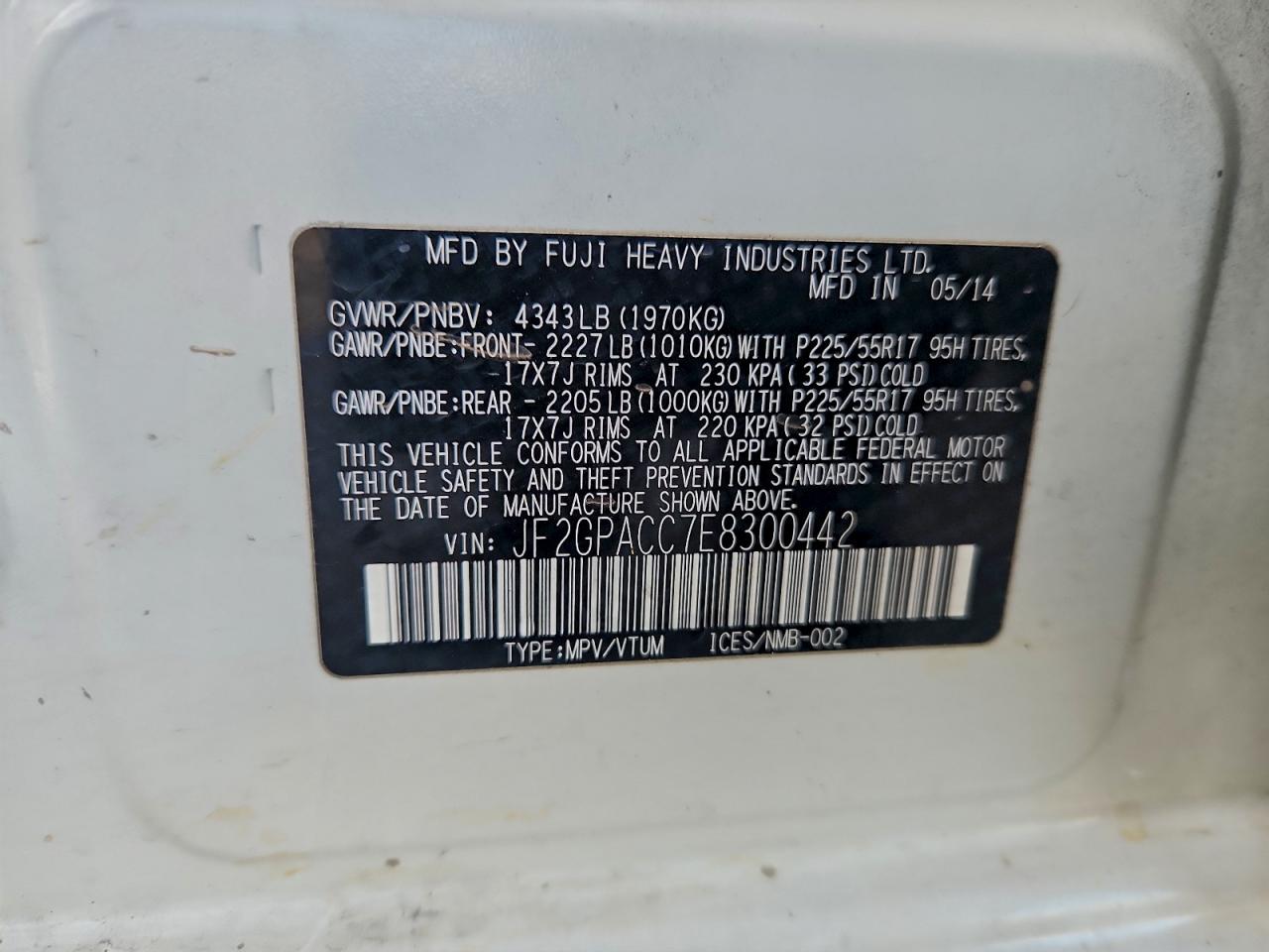 SUBARU XV 2.0 PREMIUM