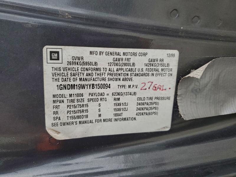 2000 CHEVROLET ASTRO #3297115502