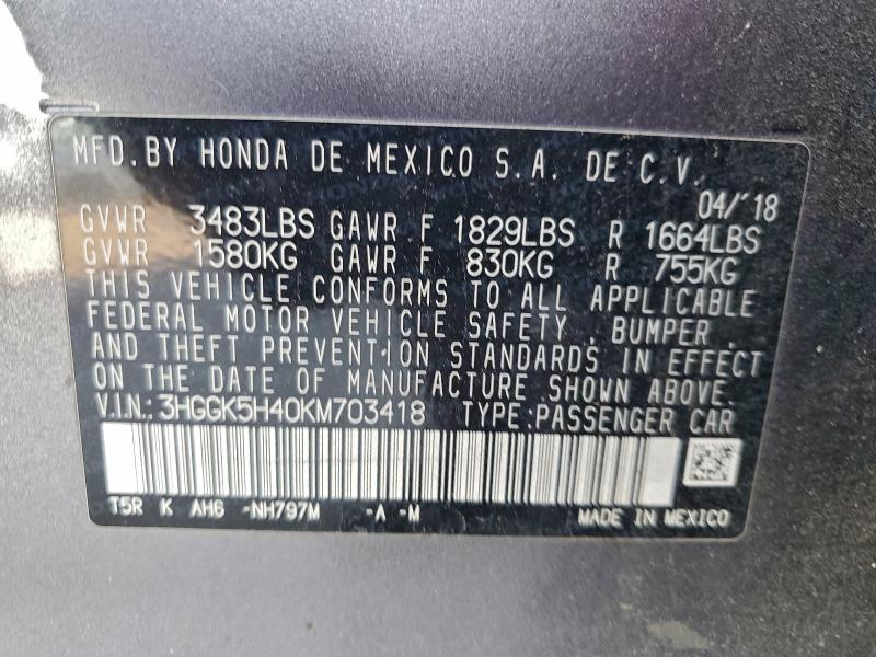 2019 HONDA FIT LX #3303979719