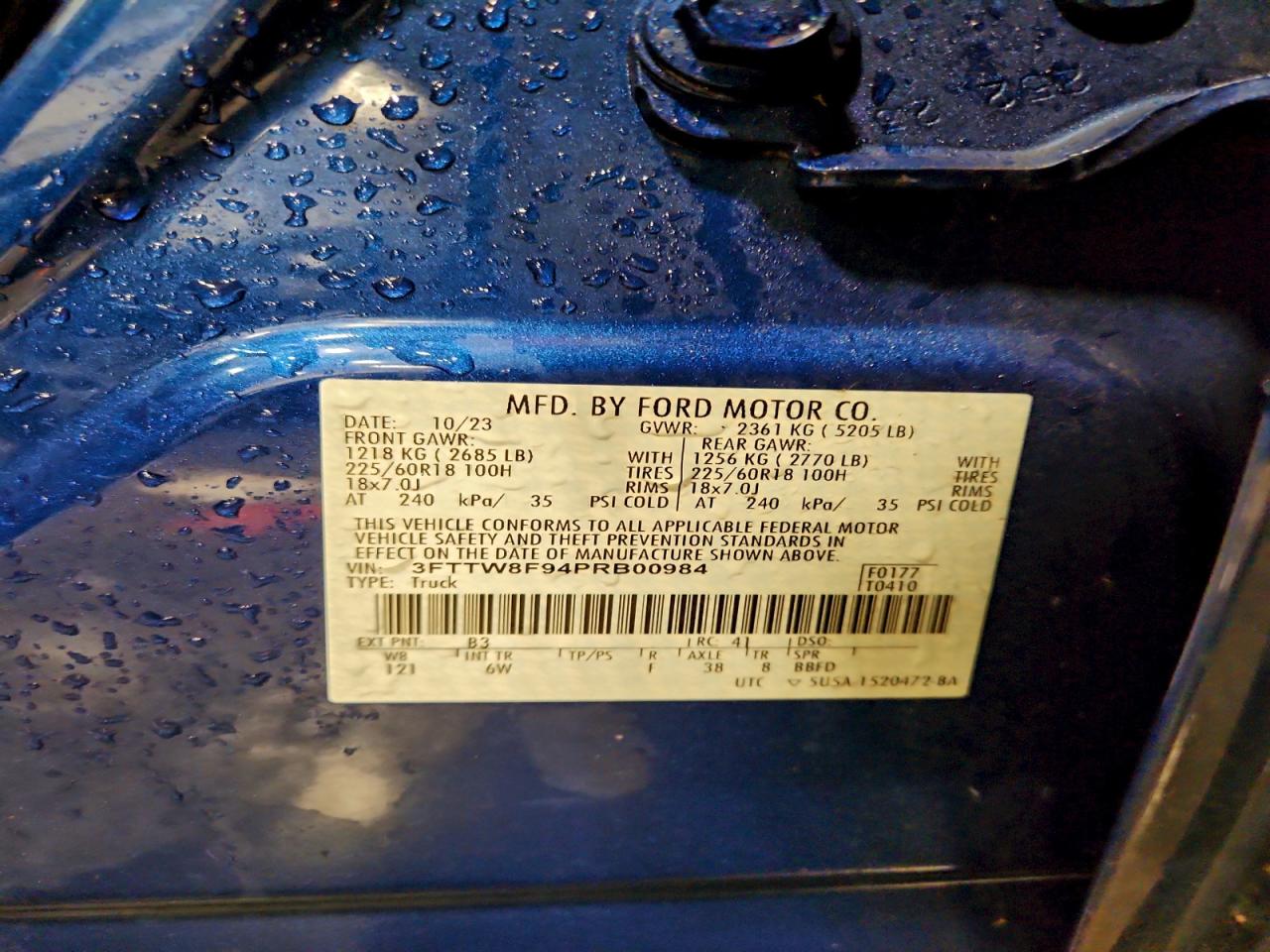 Lot #3309640112 2023 FORD MAVERICK X