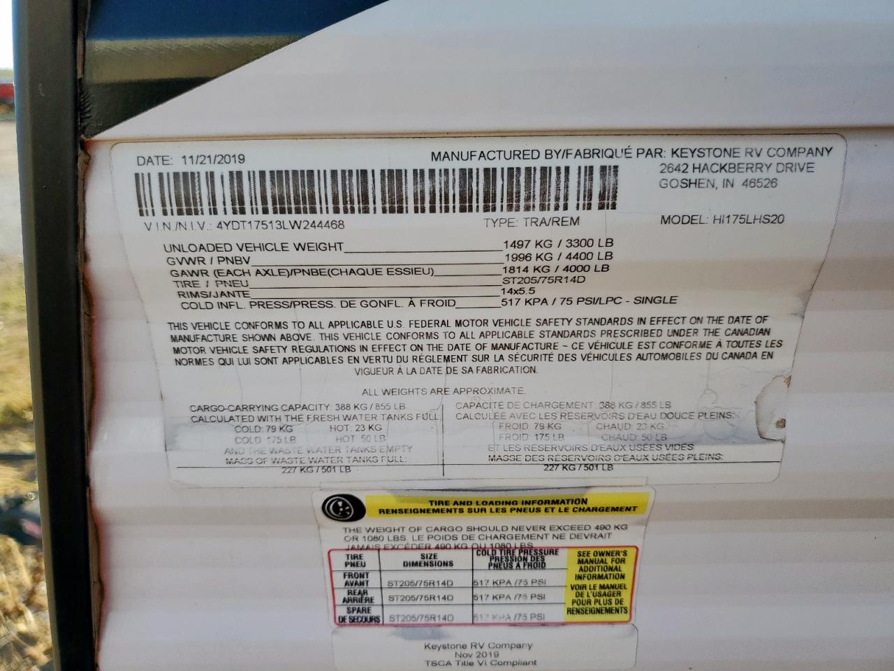 Lot #3290405830 2020 HIDE CAMPER