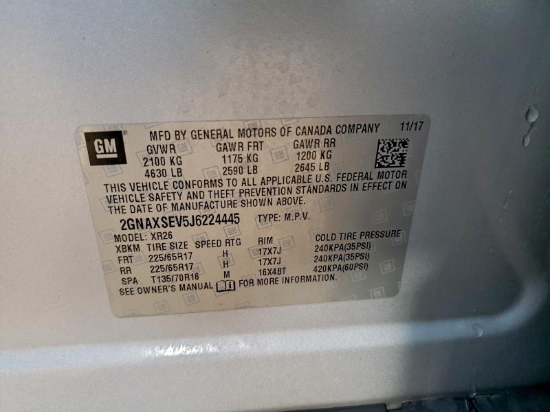 2018 CHEVROLET EQUINOX LT #3301807338