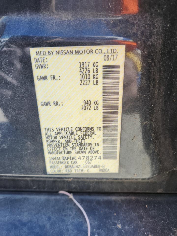 Lot #3311557238 2017 NISSAN ALTIMA