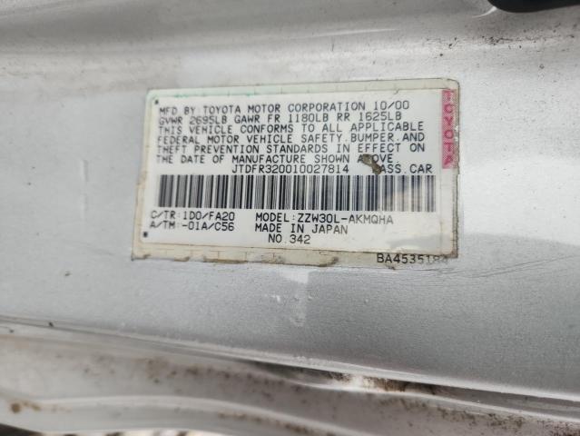 2001 TOYOTA MR2 SPYDER #3309501609