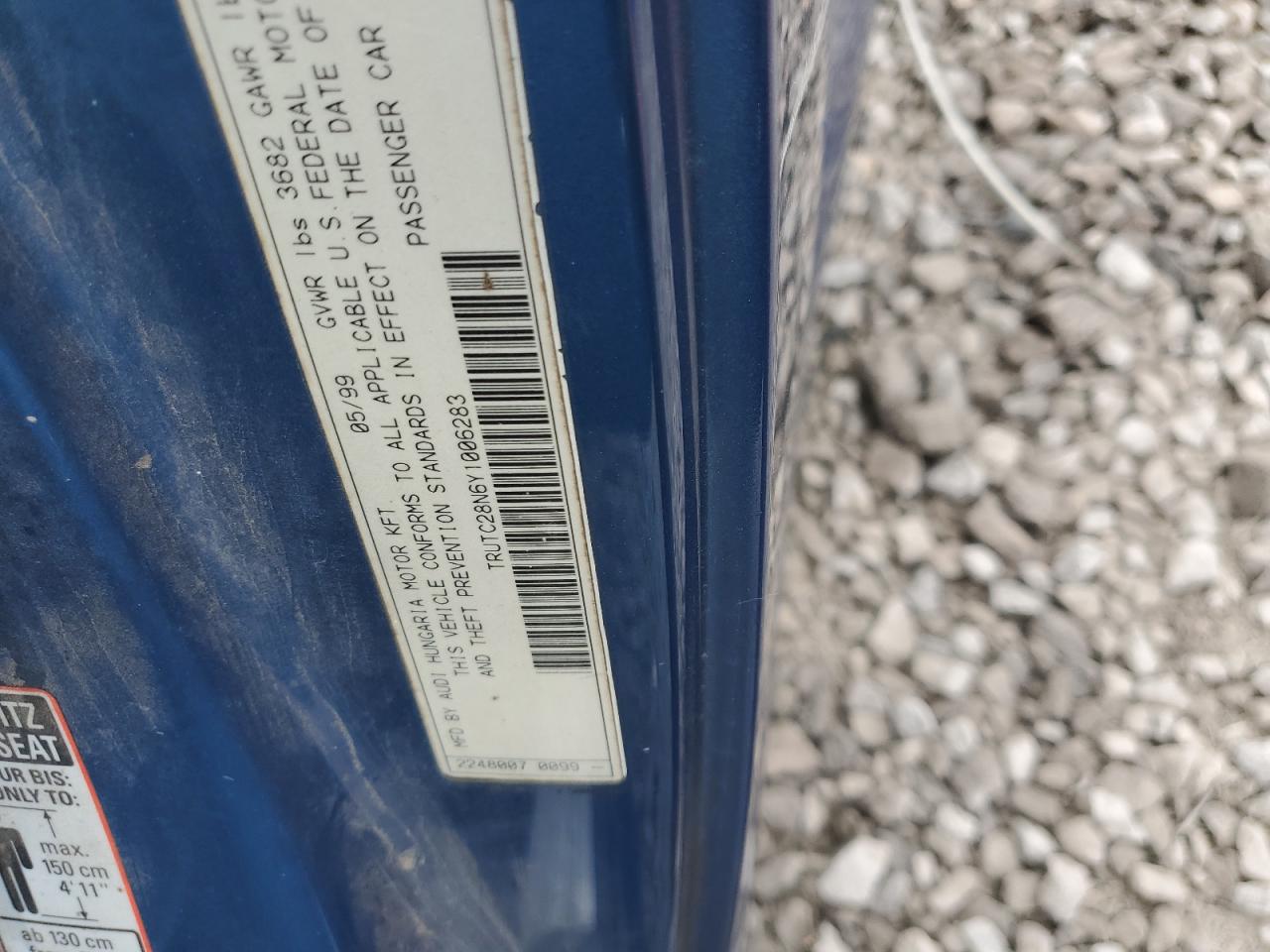 Lot #3309583600 2000 AUDI TT