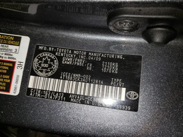 2010 TOYOTA CAMRY HYBR - 4T1BB3EK3AU112814