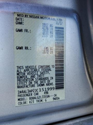 2018 NISSAN ALTIMA 2.5 #3301933506