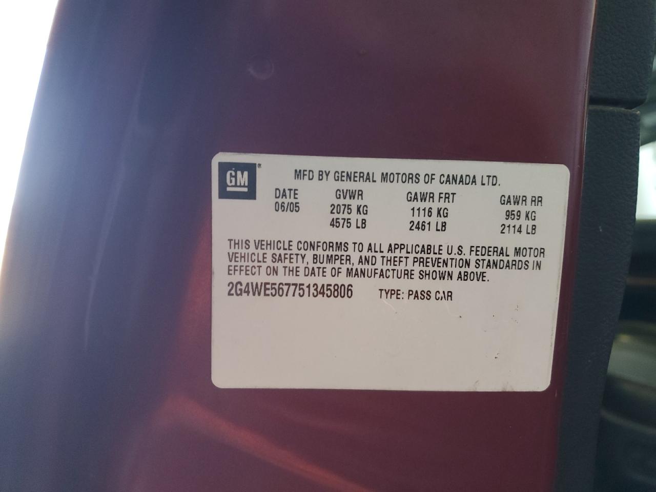 Lot #3302844888 2005 BUICK LACROSSE C