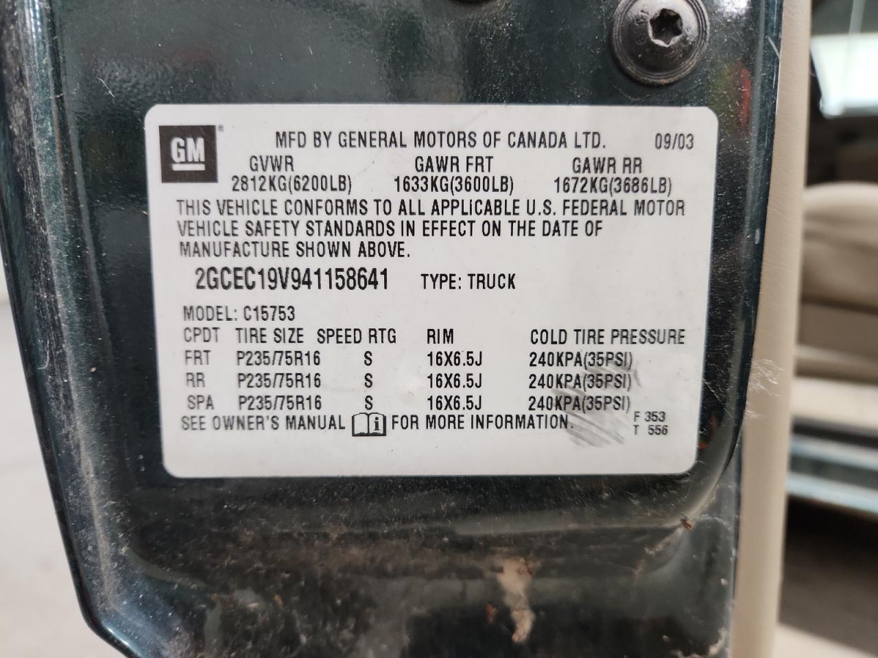 Lot #3290208243 2004 CHEVROLET SILVERADO