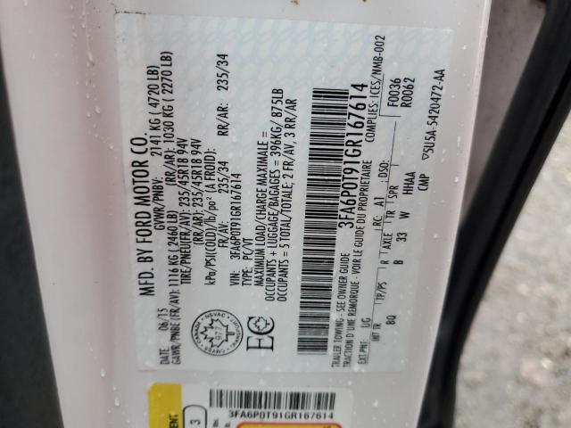 2016 FORD FUSION SE - 3FA6P0T91GR167614