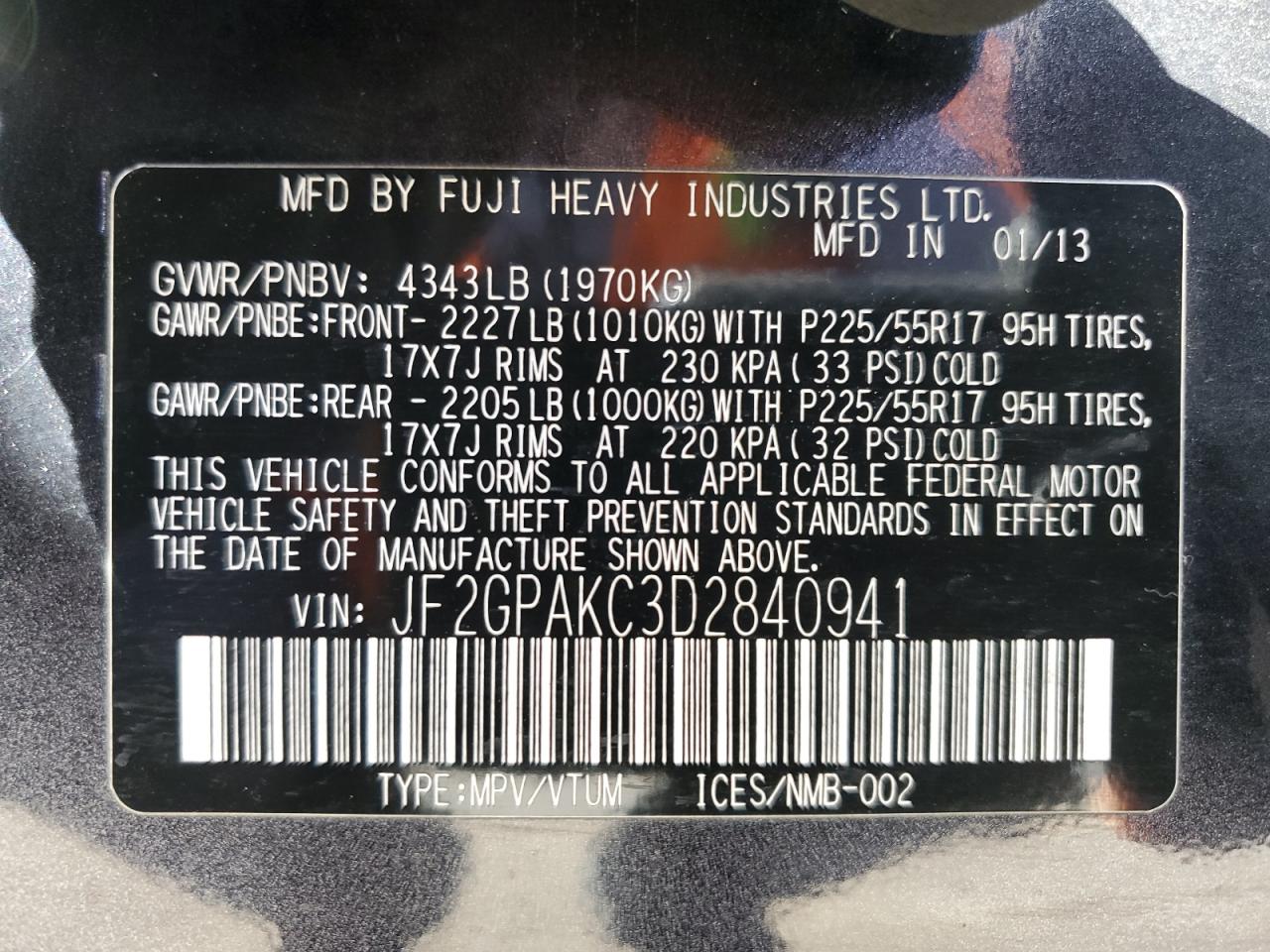 SUBARU XV 2.0 LIMITED