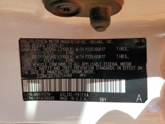 2016 TOYOTA SIENNA LE #3302013076