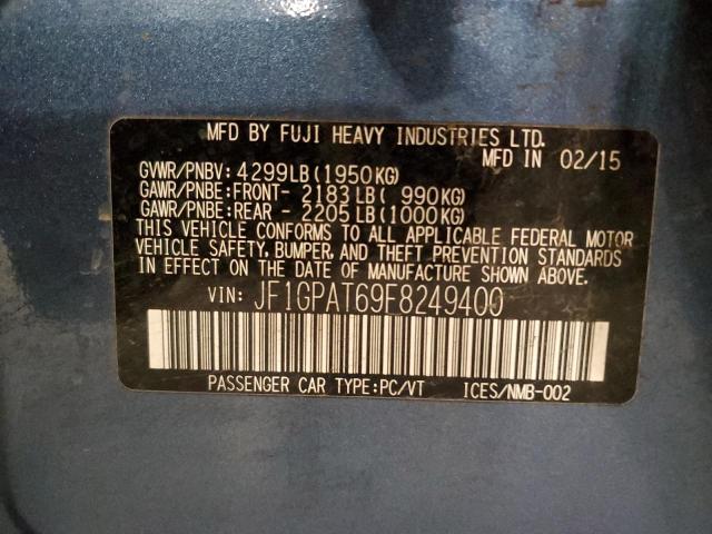 2015 SUBARU IMPREZA SP JF1GPAT69F8249400