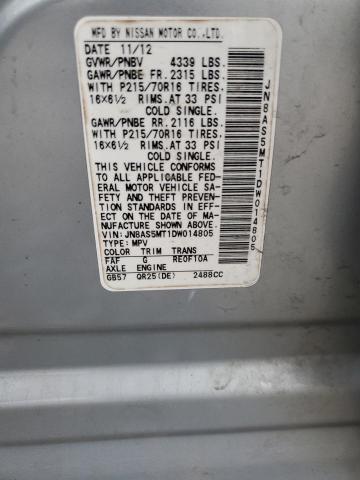 2013 NISSAN ROGUE S #3294689045