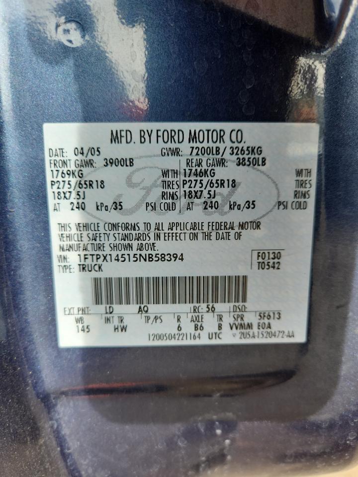 Lot #3310691731 2005 FORD F150