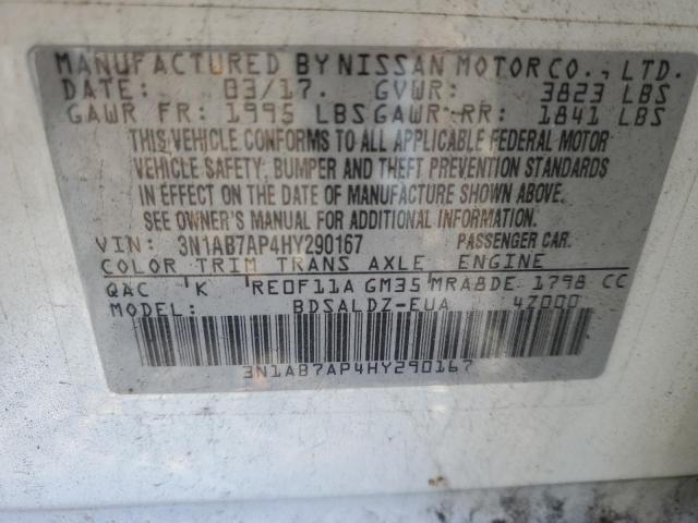 2017 NISSAN SENTRA S #3296232427