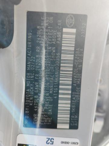 2022 TOYOTA CAMRY SE - 4T1G11AK4NU030356