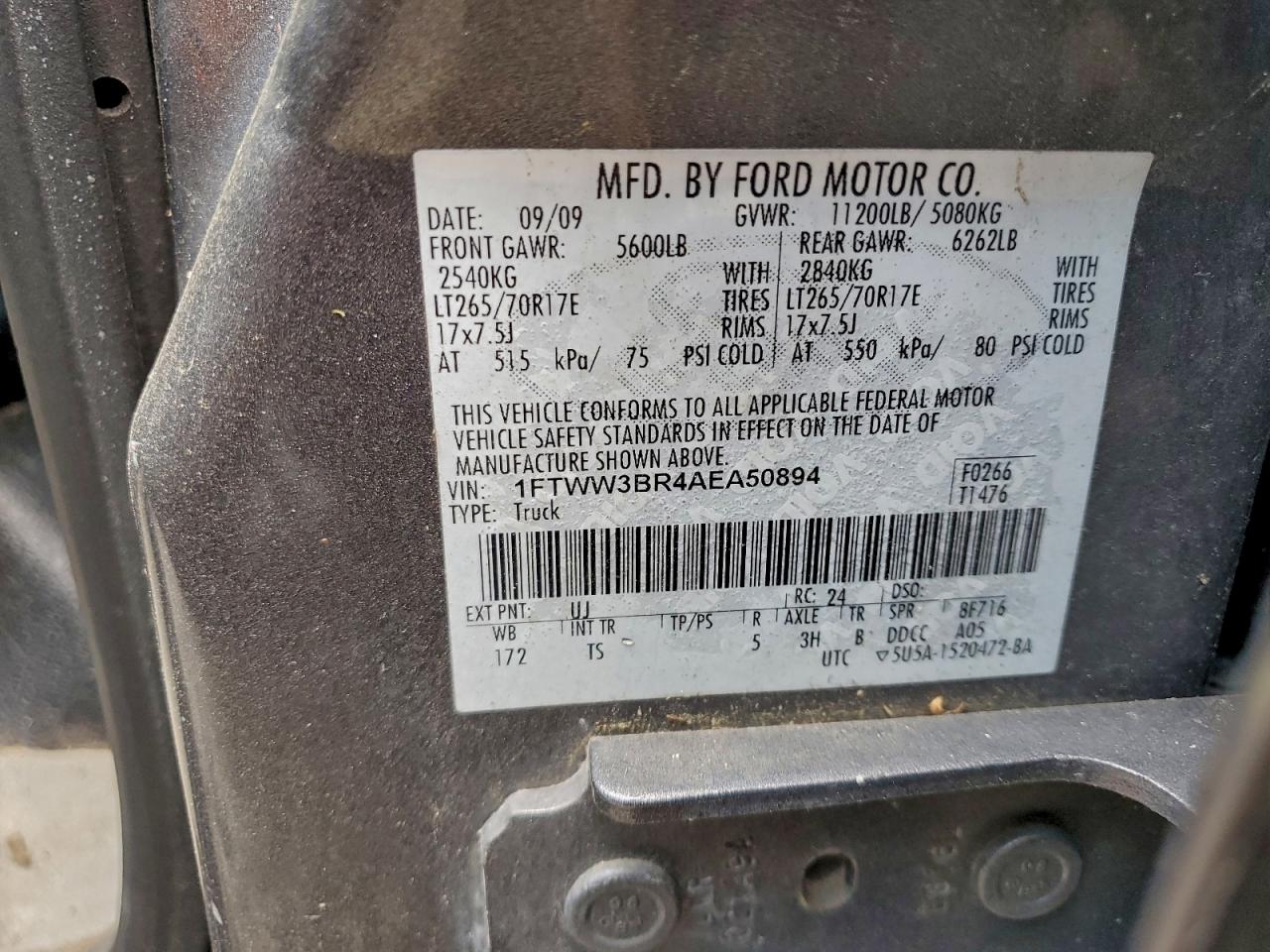 Lot #3301688630 2010 FORD F350 SUPER