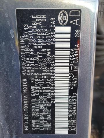 2014 TOYOTA COROLLA L #3310343030