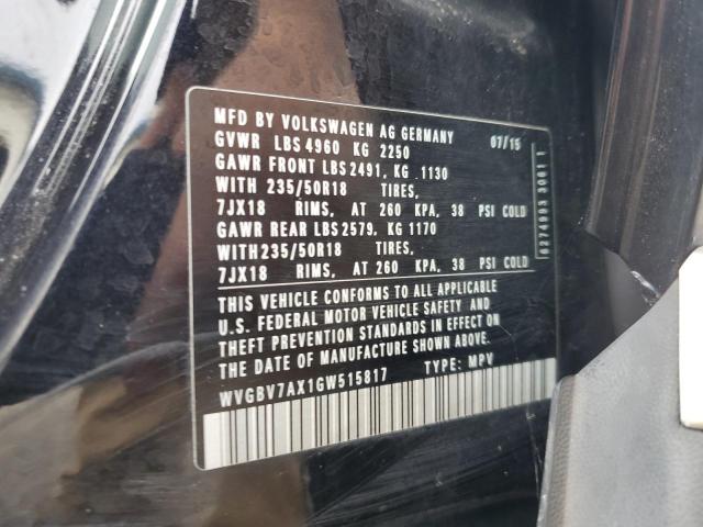 2016 VOLKSWAGEN TIGUAN S - WVGBV7AX1GW515817