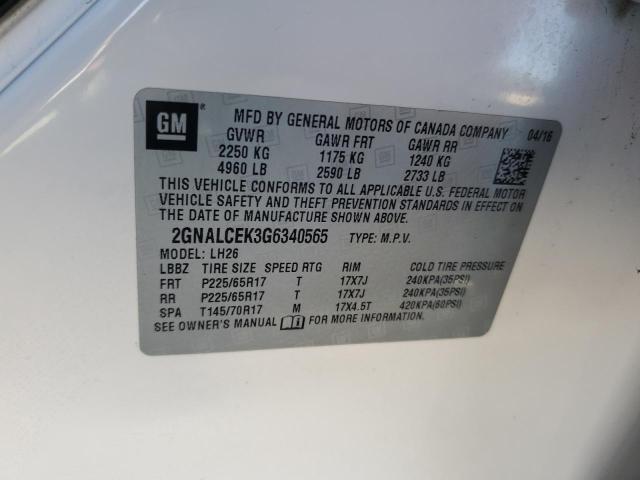 2016 CHEVROLET EQUINOX LT #3302795930