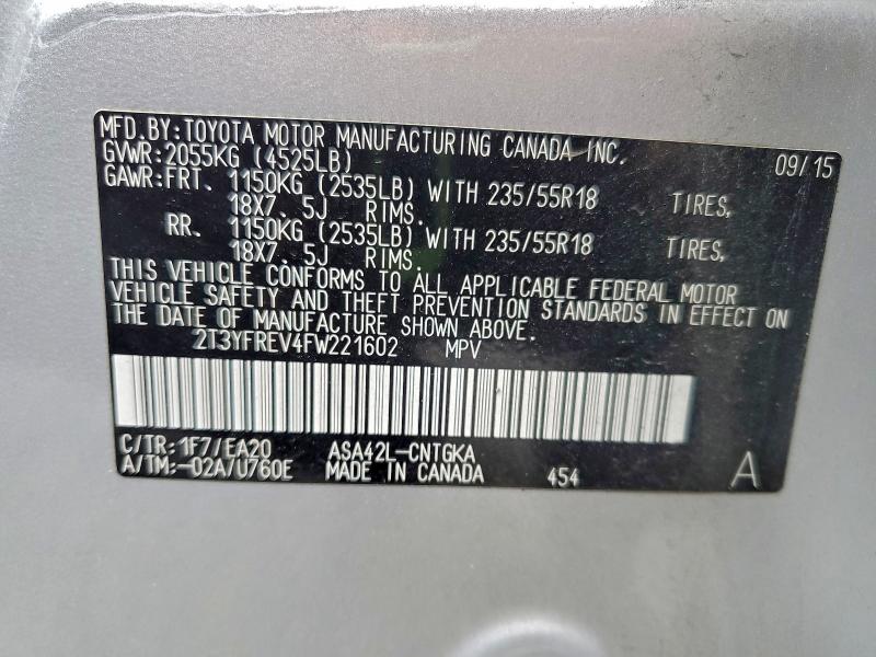 2015 TOYOTA RAV4 LIMIT #3296355197