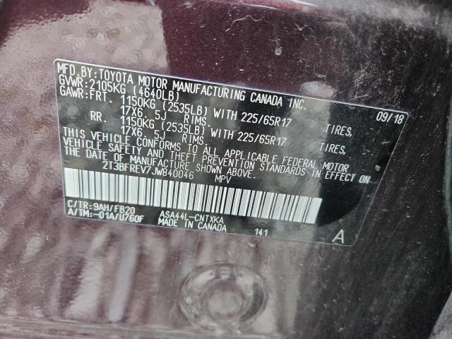 2018 TOYOTA RAV4 LE - 2T3BFREV7JW840046