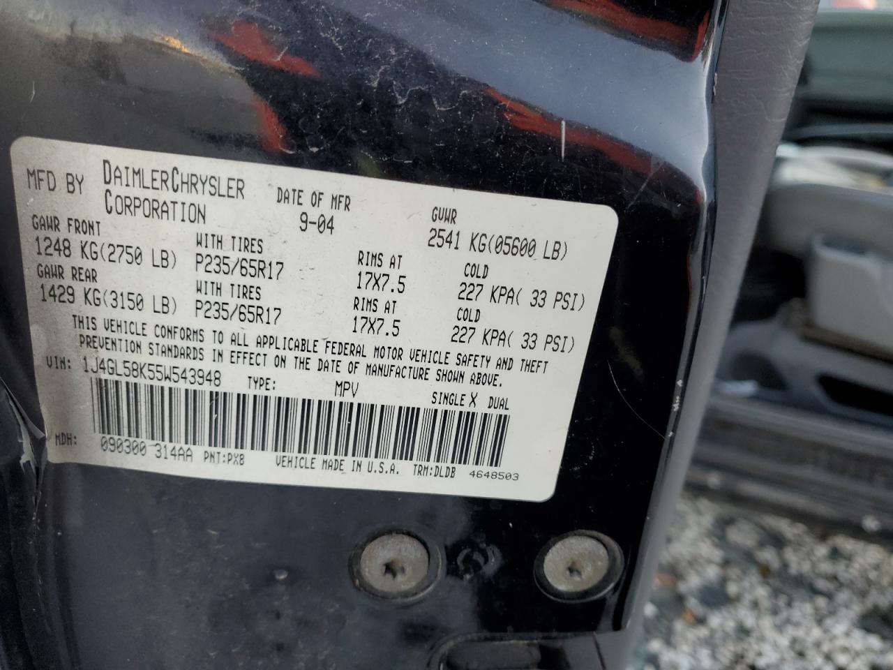 Lot #3301856976 2005 JEEP LIBERTY LI