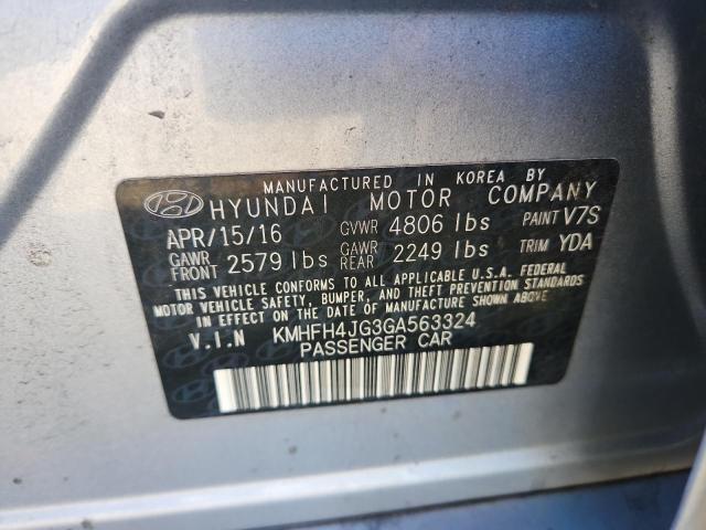 2016 HYUNDAI AZERA LIMI - KMHFH4JG3GA563324