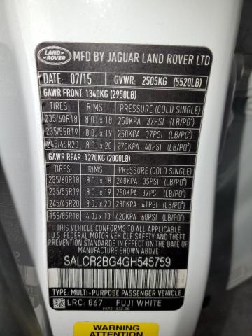 2016 LAND ROVER DISCOVERY #3293494443
