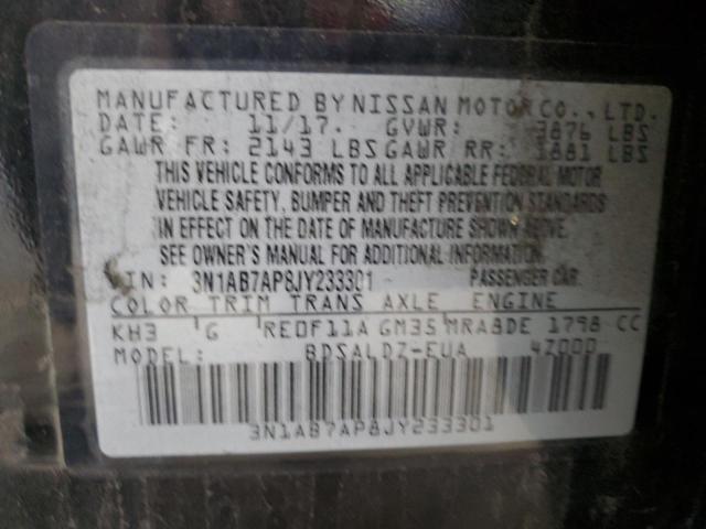 2018 NISSAN SENTRA S - 3N1AB7AP8JY233301