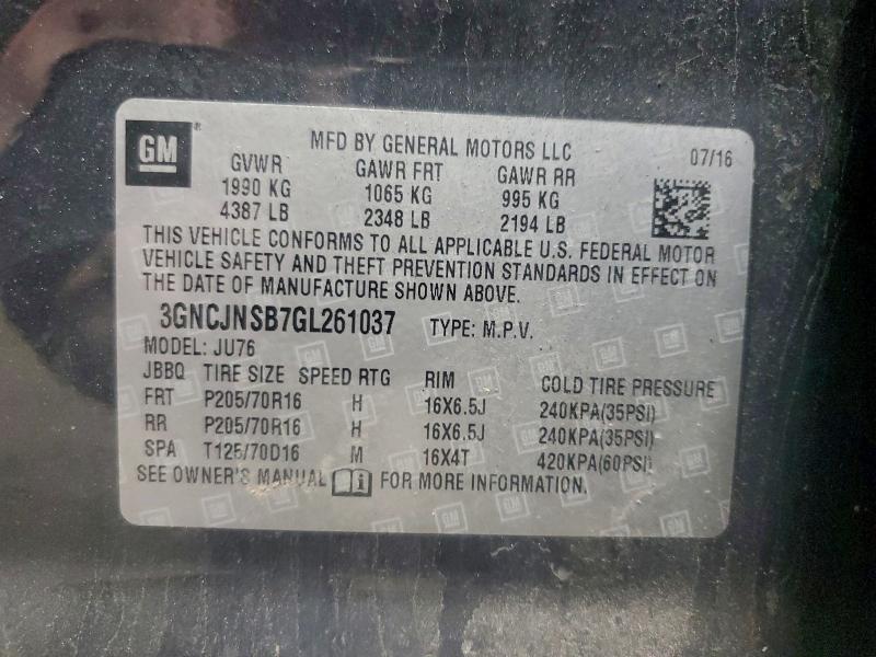 2016 CHEVROLET TRAX LS #3304571467