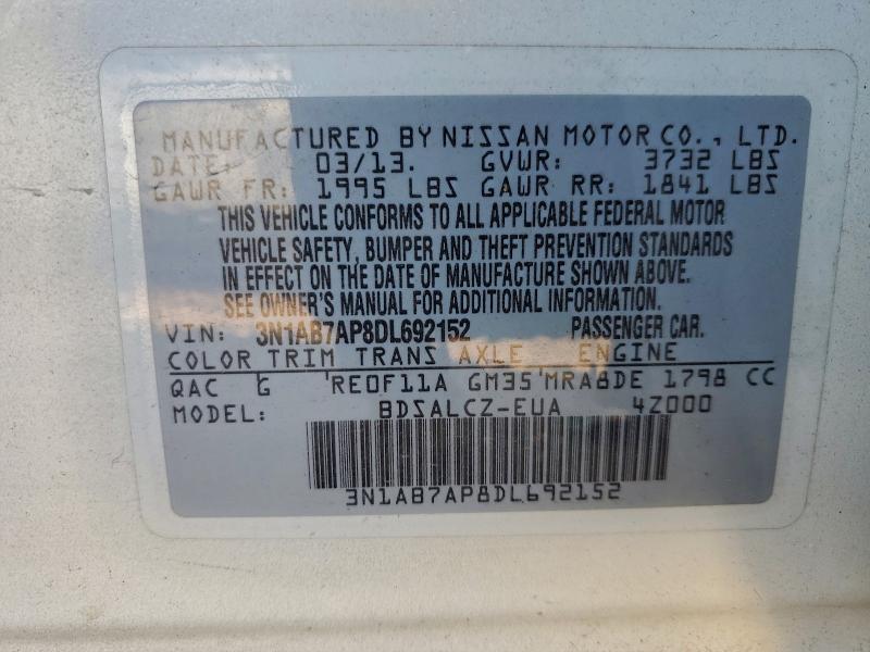 2013 NISSAN SENTRA S #3296884823